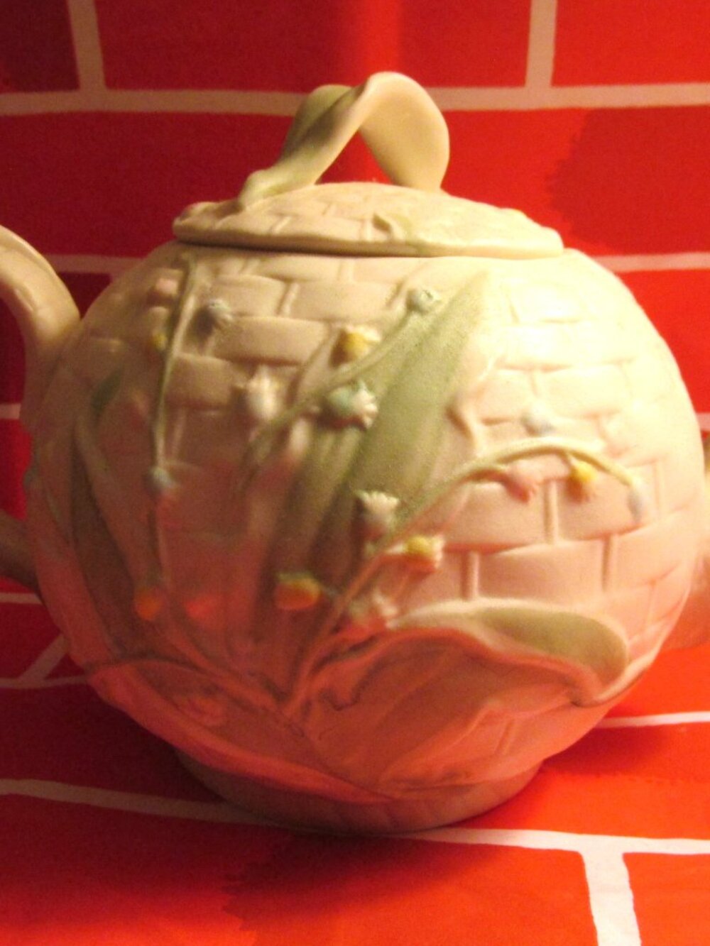 Ceramic Mini Teapot Pastel Floral Design